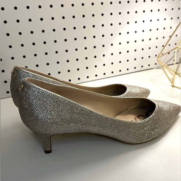 Sam Edelman Dori Kitten Heels Silver Metallic Size 10M - Picture 16 of 16